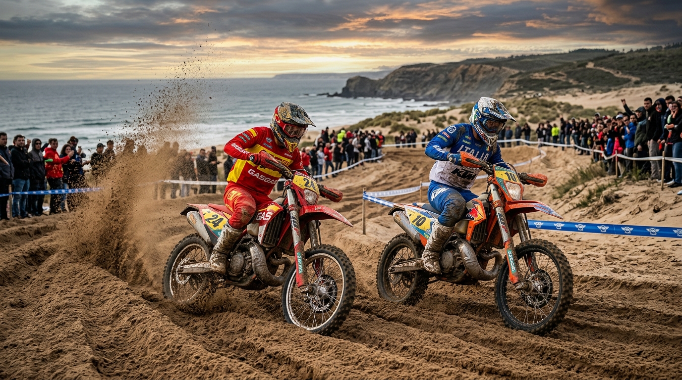 Spain Attacks in Portugal Sand as Italy Defends World Trophy Lead Heading into FIM 6DAYS Finale